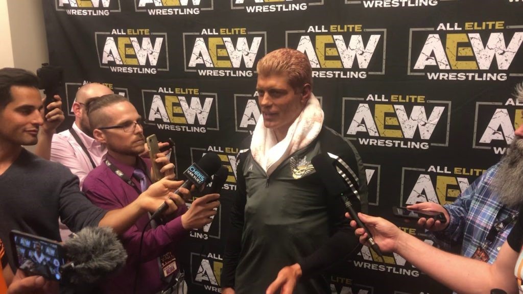 AEW interacting with media